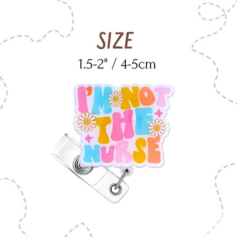 YJ Premiums 8PC Funny Cute Fun Badge Reel Holder ID Card Retractable Clip for Nurse Nurses Nursing Teacher Office Workers | Meme It&rsquo;S Fine Just My Face Job Descriptions Goose Bumps Gifts (Nurse) image number 4