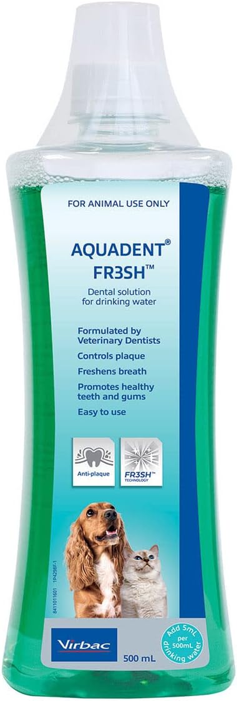 Virbac Aquadent Fresh Water Additive for Dogs and Cats,