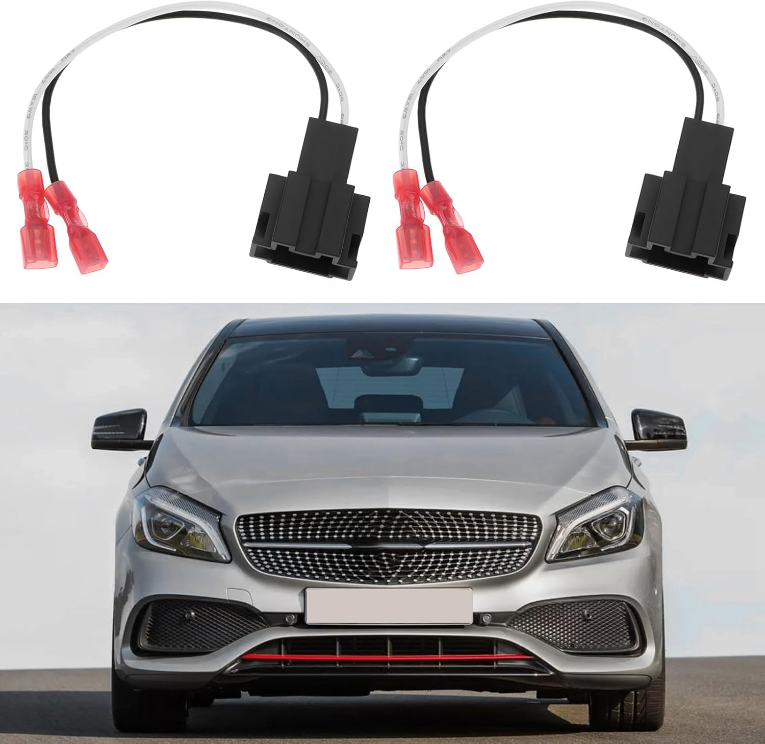 Emsea 4Pcs Car Speaker Adapters Plug Lead Connectors Cable Compatible with Mercedes a B C E image number 3