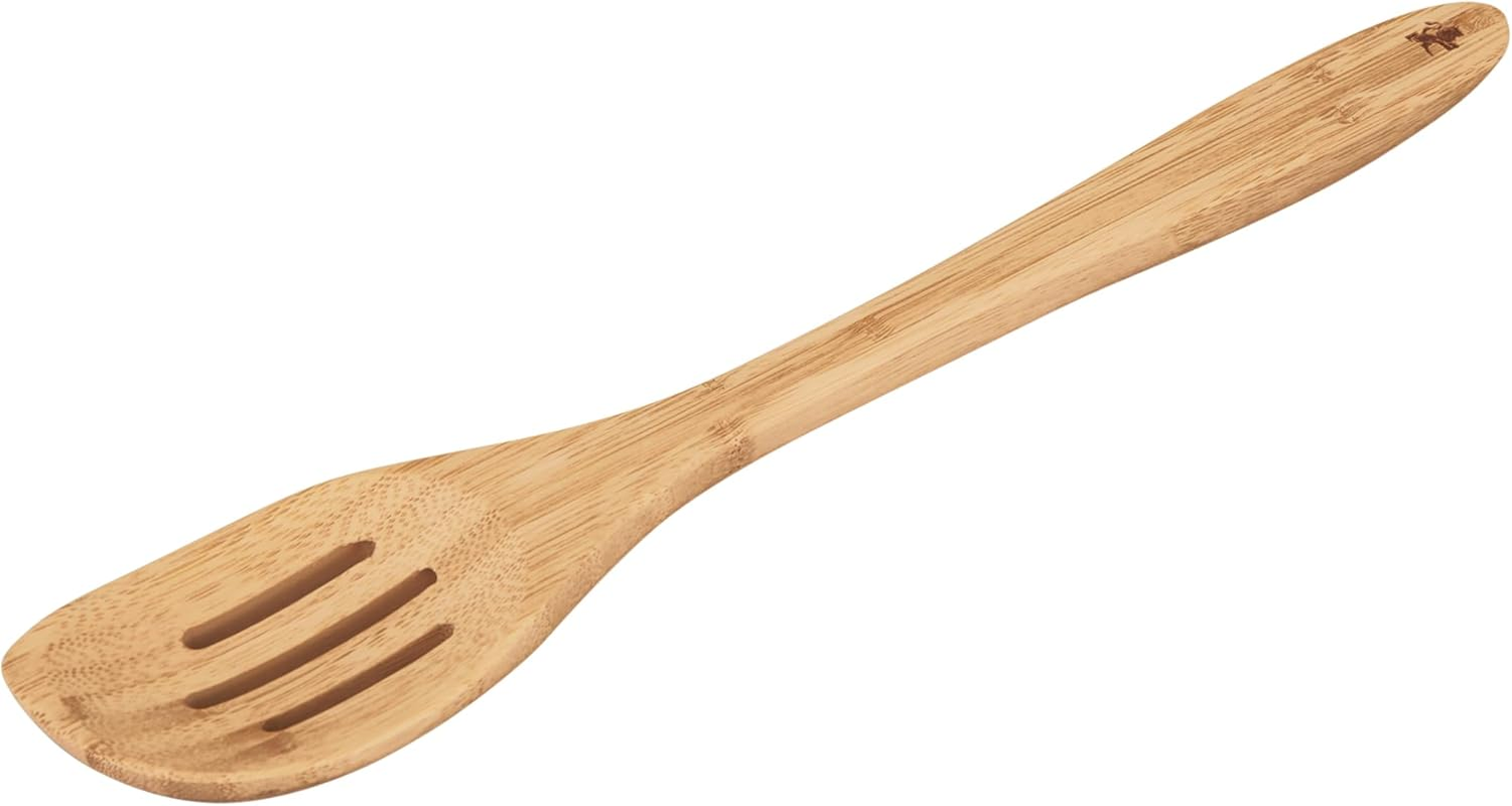 Maxwell & Williams Evergreen Bamboo Slotted Peaked Spoon, 33 Cm