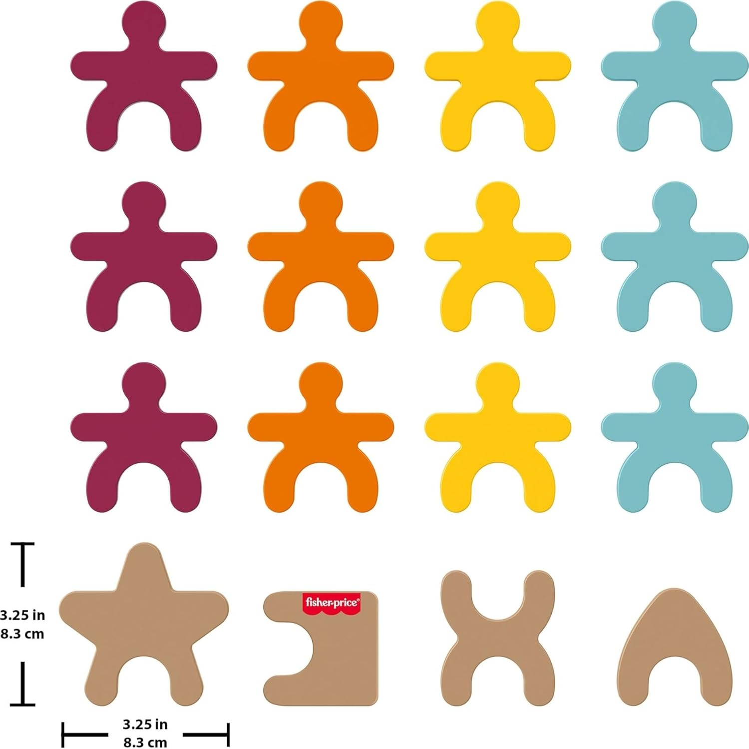 Fisher-Price Wood Montessori Toy Stacking Shapes, American Montessori Society Seal of Excellence, 16-Piece Wooden Learning Activity & Expert Play Tips for Kids Ages 2+ Years (Amazon Exclusive) image number 1