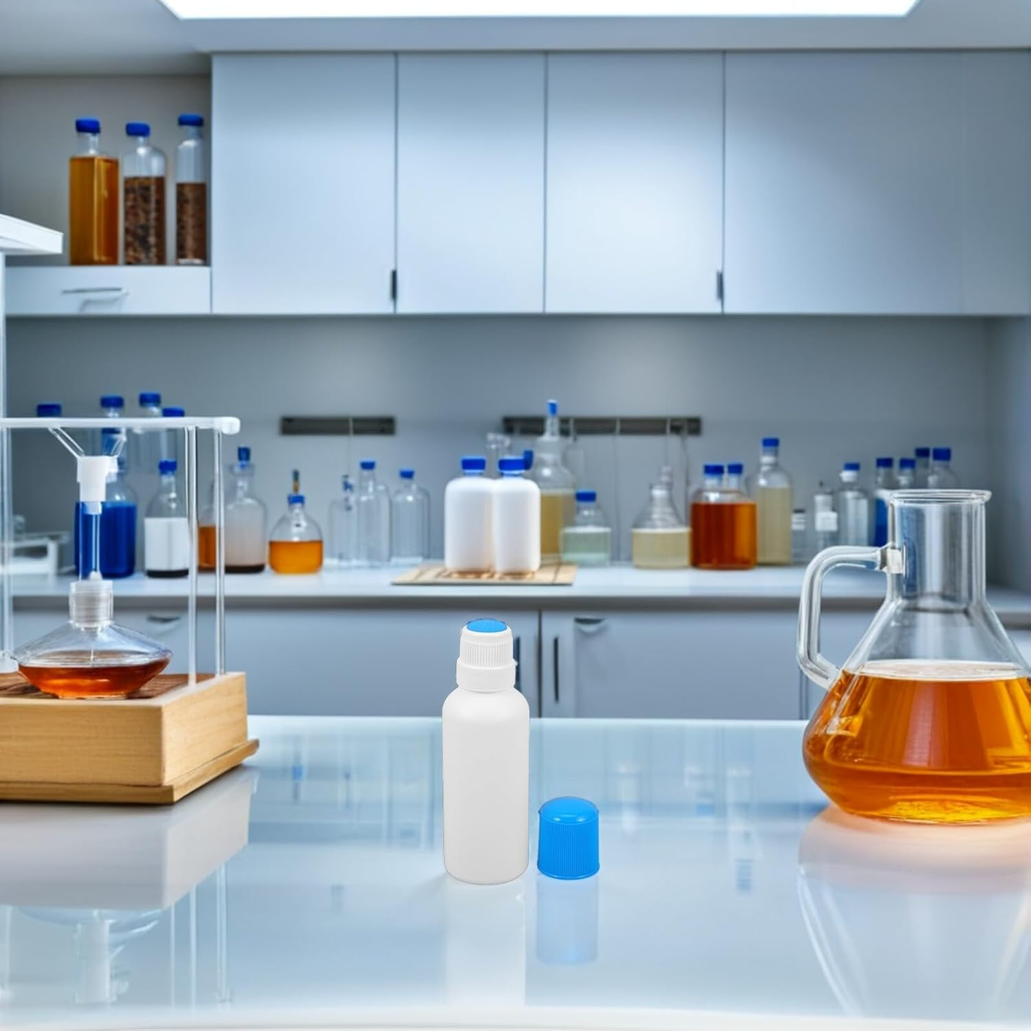 ULTECHNOVO 4Pcs Plastic Liquid Applicator Containers 100Ml Empty Sponge Head Dauber Bottles Refillable Cosmetic Containers for Travel Craft Use image number 1