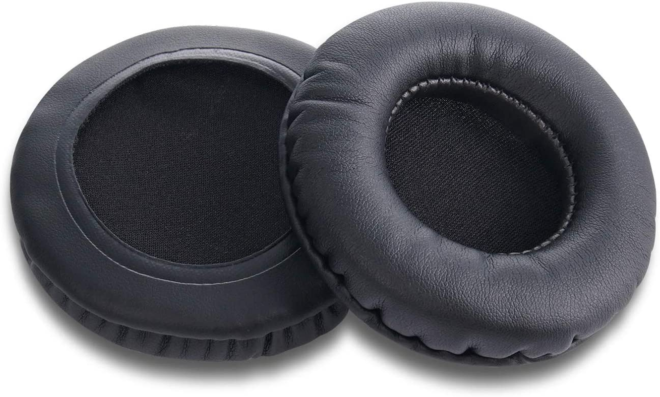 Yizhet 1 Pair 70 Mm round Replacement Faux Leather Ear Pads Compatible with Sony MDR Headphones (Diameter 70 Mm, Black) image number 4