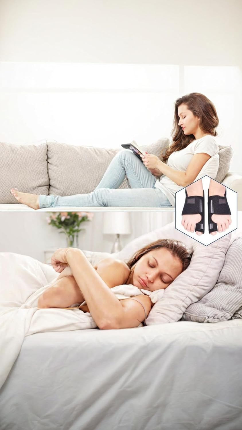 Honwor Bunion Corrector & Toe Straightener - Adjustable Orthopedic Splint for Hallux Valgus & Pain Relief - Fits Both Feet image number 5