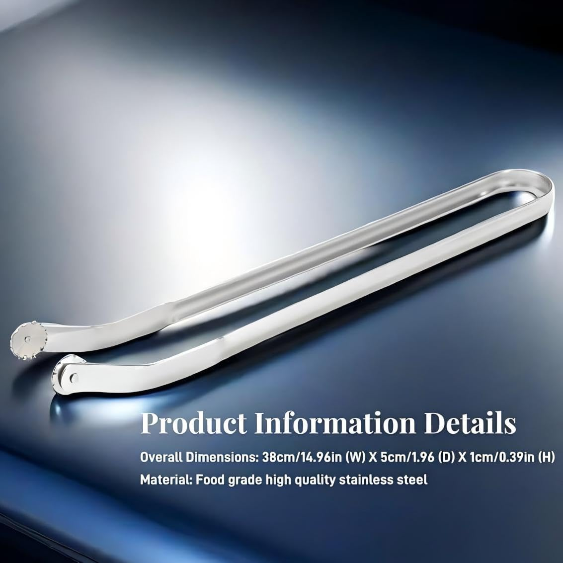 BBQ Sausage Turning Tongs for Cooking, Sausage Grill, Stainless Steel Metal Kitchen Tongs, Multipurpose Grill Tongs for Outdoor (2 Pack) image number 3