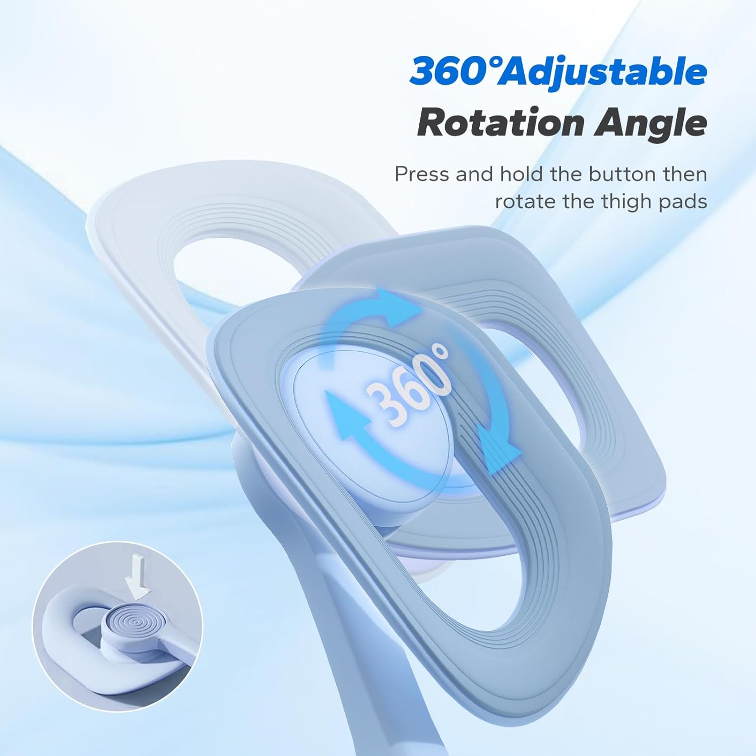 MERACH Pelvic Floor Muscle Training Device Thigh Master, Kegel Pelvic Trainer Exerciser Men Women Exercise & Fitness Equipment Floor Strengthening Device, Inner Thigh Exercise Equipment for Home Gym