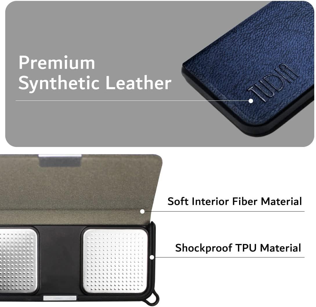 Kardiamobile Case, TUDIA Slim-Fit Heavy Duty [Merge] Extreme Protection/Rugged but Slim Case for Kardia Mobile (Blue) image number 2