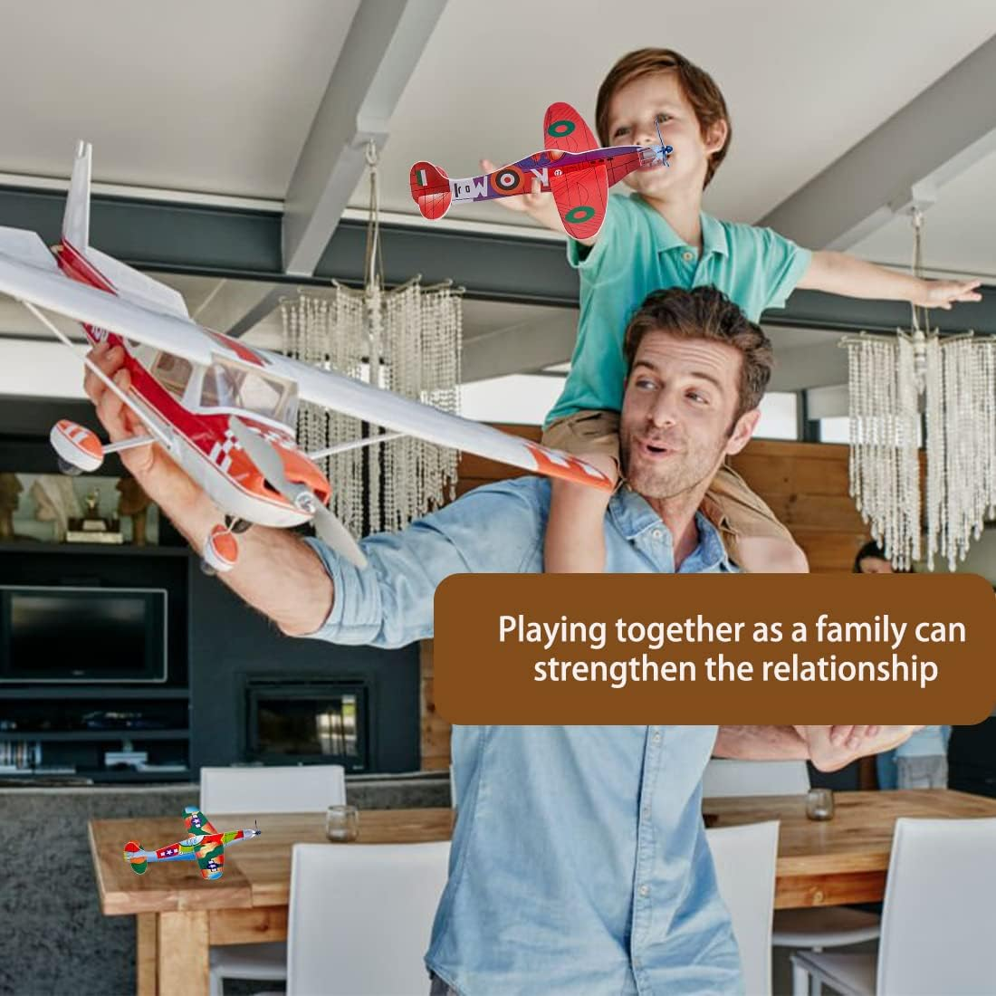 Set of 12 Glider Planes, Polystyrene Aeroplanes, Polystyrene Gliders, Gliders, Polystyrene Gliders for Children, Aviator Aeroplane for Children'S Birthday Party Favours Party Bags image number 5