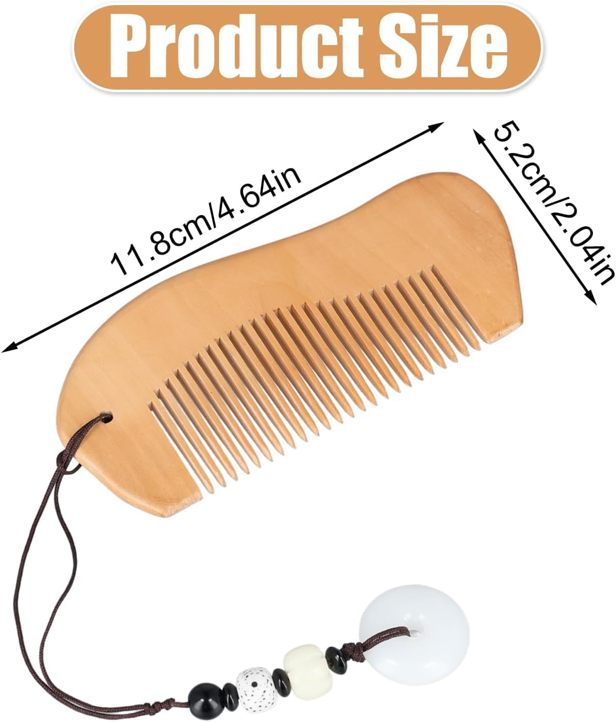 Labor Comb Set, Wooden Birthing Comb Childbirth Hair Comb with Storage Bag & Pendant Pregnancy Comb Delivery Essentials for First Time Moms Pregnancy Gift