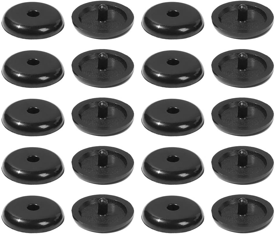 Gofidin 20 Pack Seat Belt Button Stop, Clips Fastener Car Adjuster Buckle Stud Rivet Holder Seatbelt Retainer Universal(Black) image number 2