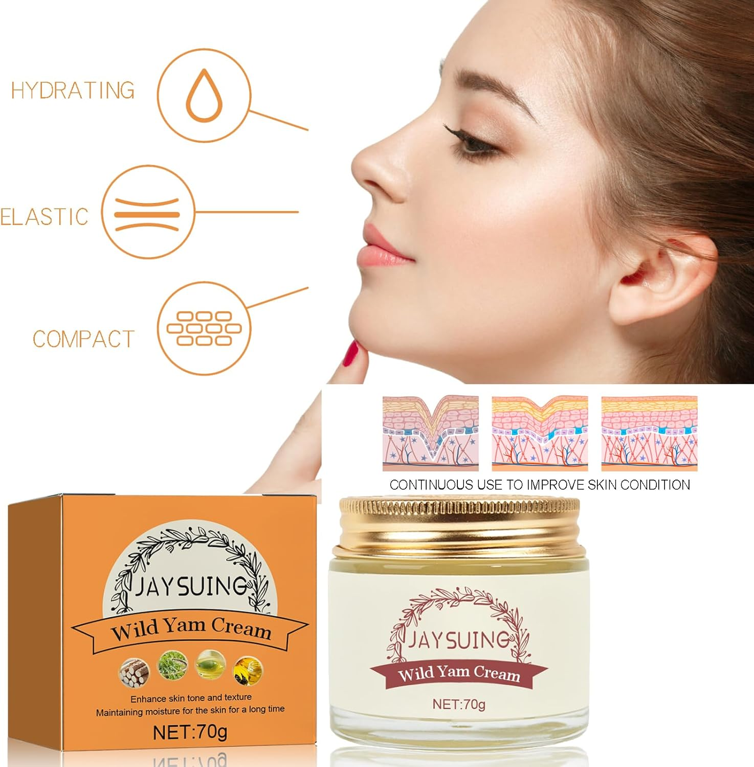 Wild Yam Cream, Enriched Wild Yam Cream Organic, Wild Yam Cream Organic for Hormone Balance for All Skin Types image number 5