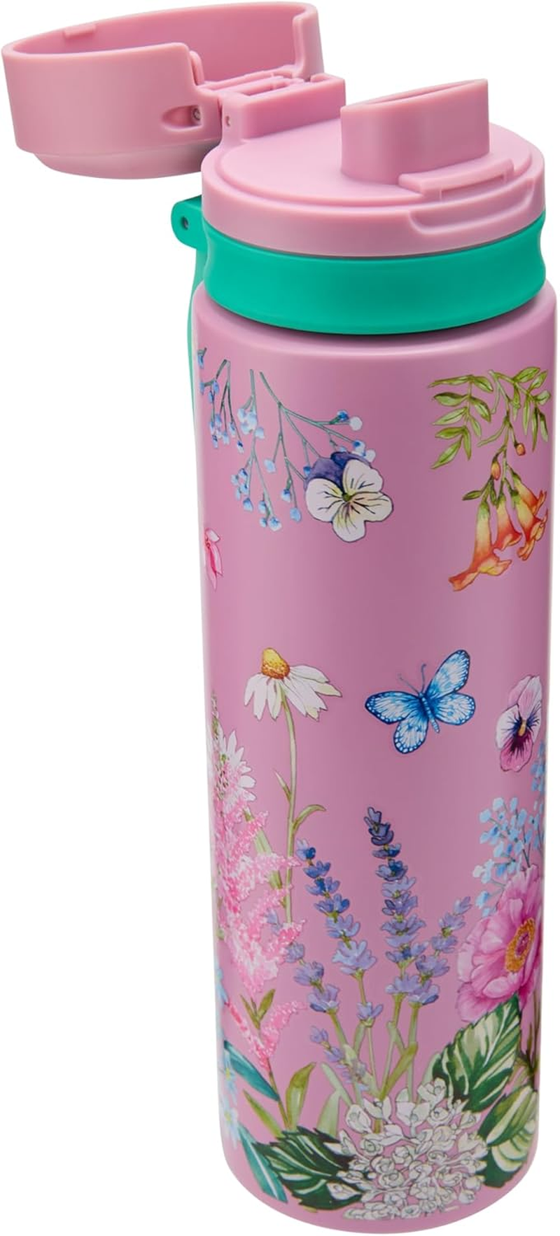 Maxwell & Williams Botanica Double Wall Insulated Chug Bottle, Pink, 750 Ml Capacity (Gift Boxed)
