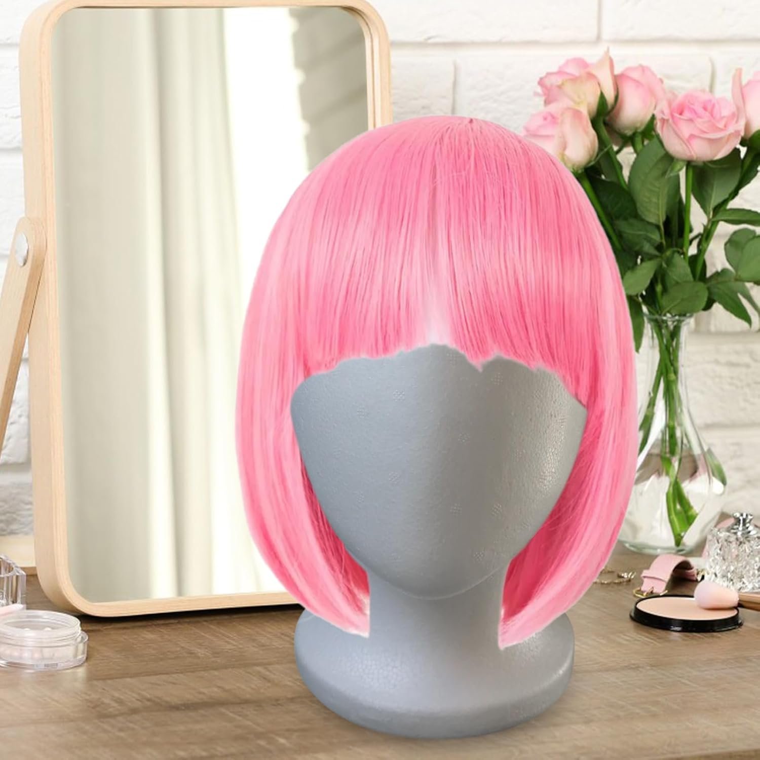 Wig Heads - Cosmetic Base, Best Hollow Cap Shape | Uniic Hat Wearing Display Tool, Hair Practice Styler with Durable Support for Config Purposes image number 4