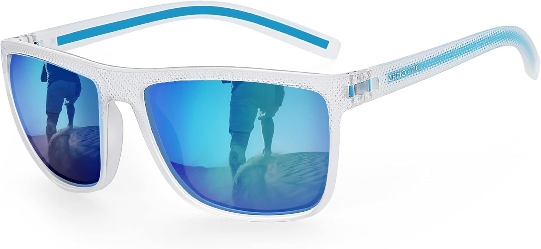 ZENOTTIC Polarized Sunglasses for Men Lightweight TR90 Frame UV400 Protection Square Sun Glasses image number 1