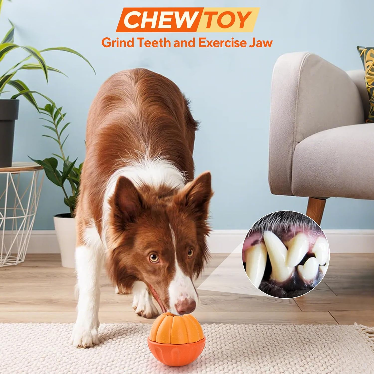 LIFLIX 3 in 1 Frozen Treat Ball, Treat Dispensing Dog Toys, Durable Nylon Chew Toys for Small Medium Large Dogs, Dog Enrichment Toys to Keep Them Busy image number 2