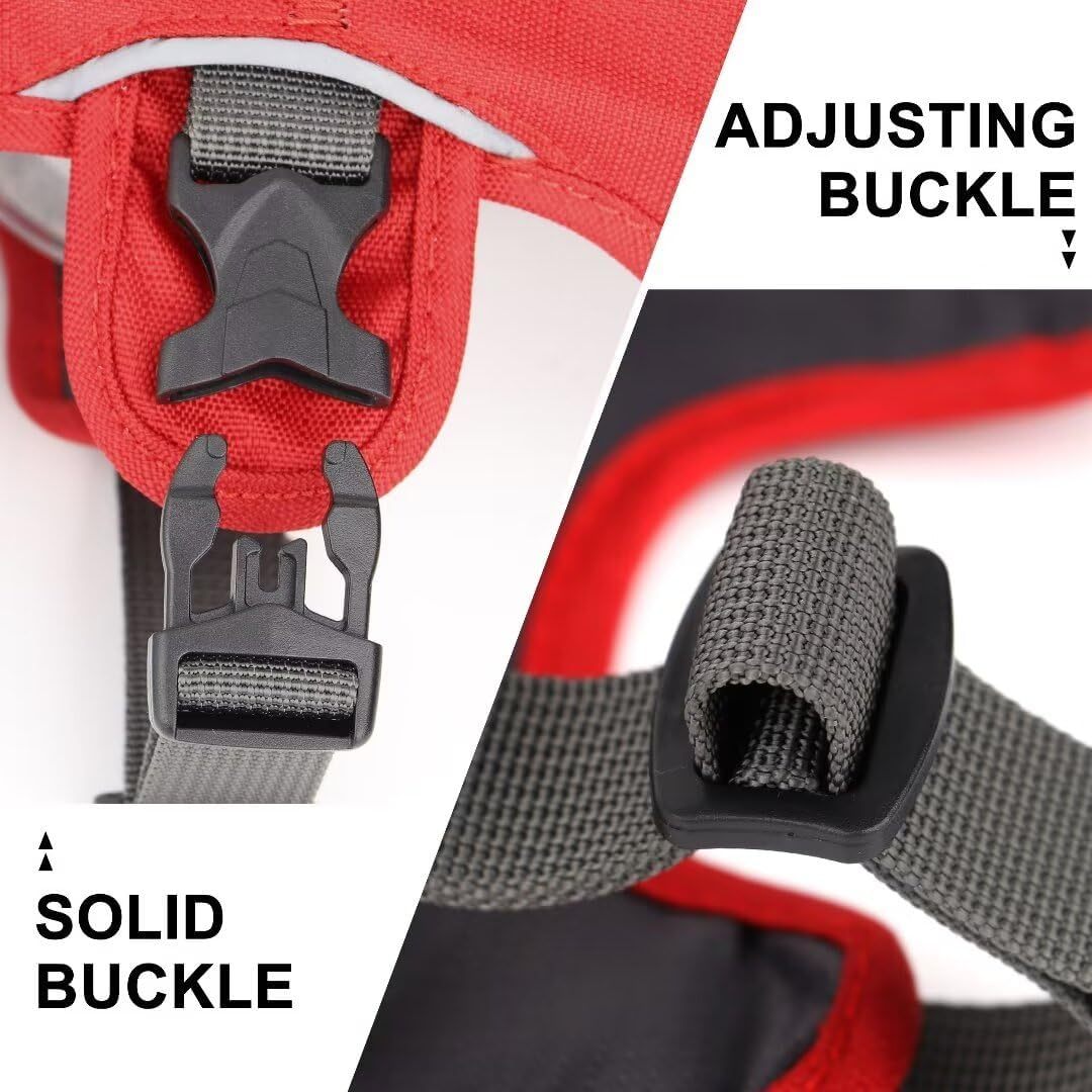Beirui Escape Proof Dog Harness for Small Medium Large Dogs, Reflective Dog Harness No Pull with Padded Handle, Waterproof Dog Harness for Daily Walking Training (Red,Chest 11-22&rdquo;) image number 6