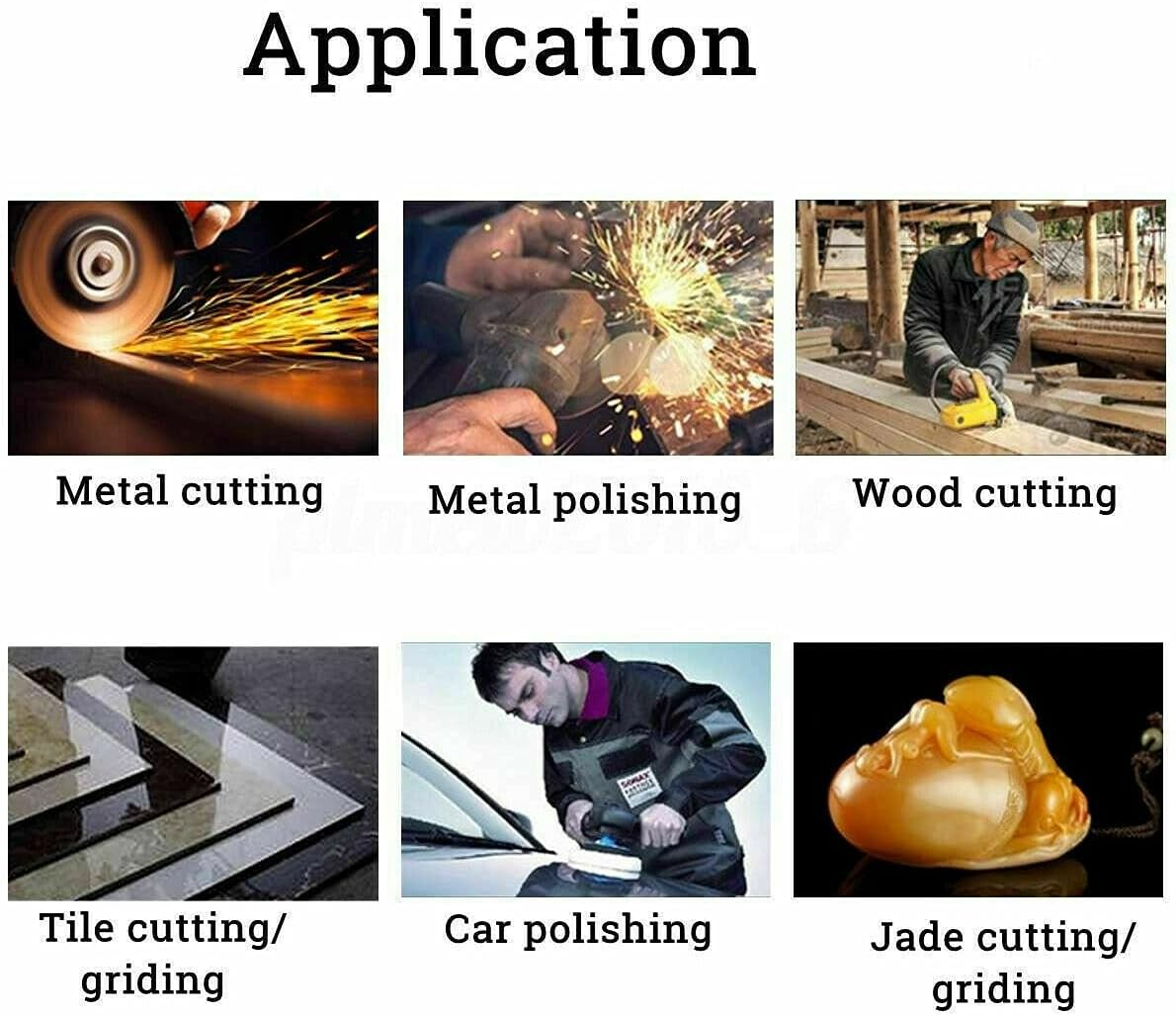 TOBAIL Cordless Brushless 18V 125Mm Angle Grinder with 2 Li-Ion 3A Battery, 5 Disc, Battery Charger Angle Grinder Kit Carrying Case image number 3