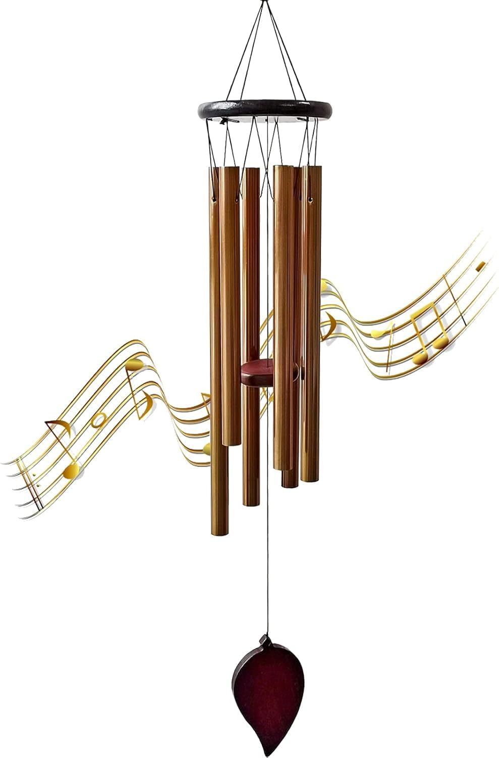 Wind Chimes for Outside, 35 Inch 6 Rustproof Aluminum Tubes Large Deep Tone Memorial Wind Chimes, Premium Chime Perfect for Patio, Porch, Garden, or Backyard (35 Inch) image number 1