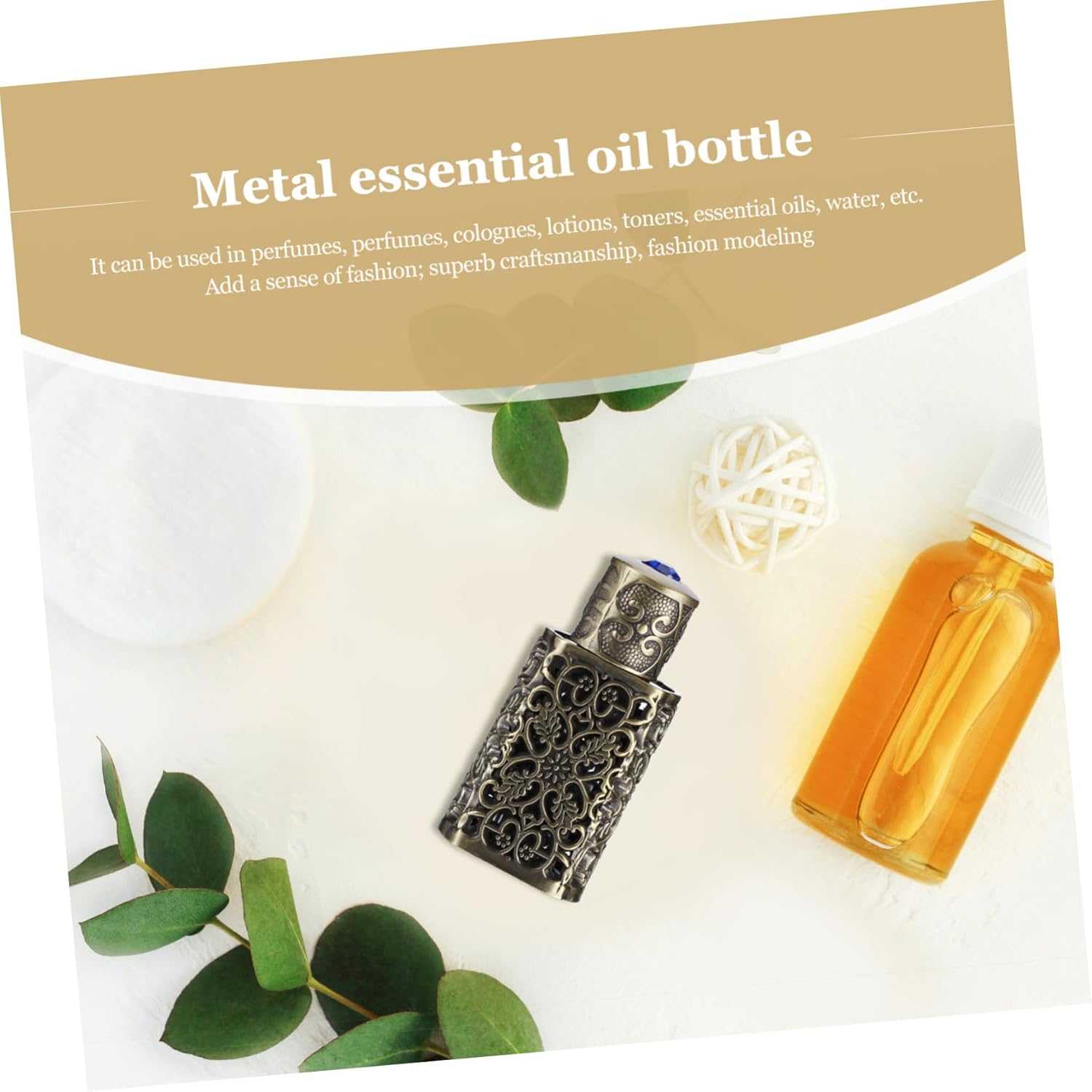 3Pcs Mini Perfume Travel Bottle Essential Oil Spray Container Decorative Empty Cosmetic Dispenser image number 1