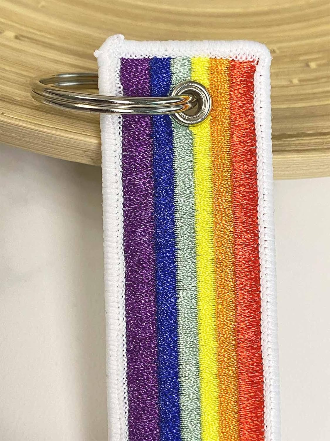LGBT Bisexual Lesbian Rainbow Non-Binary Transgender Asexual Flag Keychain image number 3