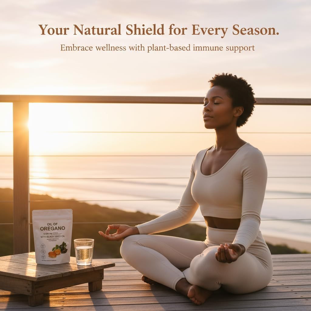 Oil of Oregano Softgels 6000Mg per Serving, 2 in 1 Formulated with Black Seed Oil 200Mg, 4X Strength Carvacrol & Thymoquinone | Plant Based, Non-Gmo & Immune Support (300 Softgels)