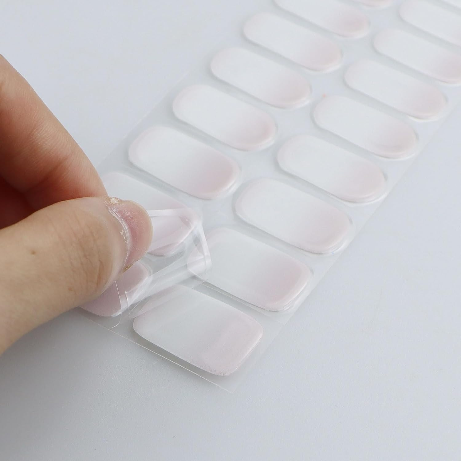 JMEOWIO Nail Foil White Cream Light Brown Gel Nail Foils Self-Adhesive Nail Stickers UV Hardening Decoration Nail Design Accessories image number 4