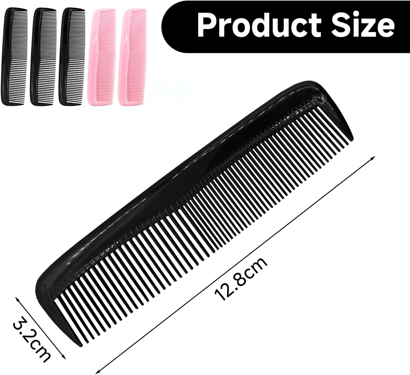5 Pieces Plastic Comb, Dense Tooth Comb, Portable Comb, Hair Styling Tool, Hair Comb Tool image number 4