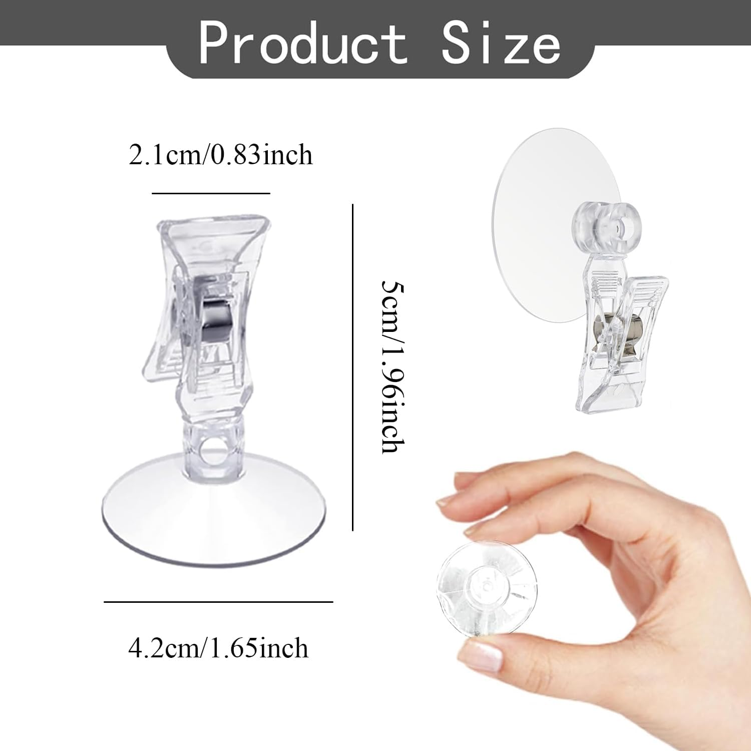 10 Pcs Aquarium Suction Cup Clips, Seaweed Clips, Aquarium Plant Cup Clips, round PVC Suction Cup Clips for Windows, Glass, Wall, Aquarium image number 2