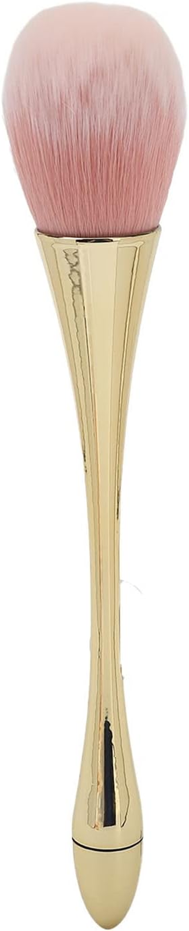 Soft Nail Dust Cleaning Brush, Undeformed Die-Cast Thickened Artificial Fiber Nail Art Powder Dusting Brush Smooth Handle for Manicure (Champagne Gold) image number 1