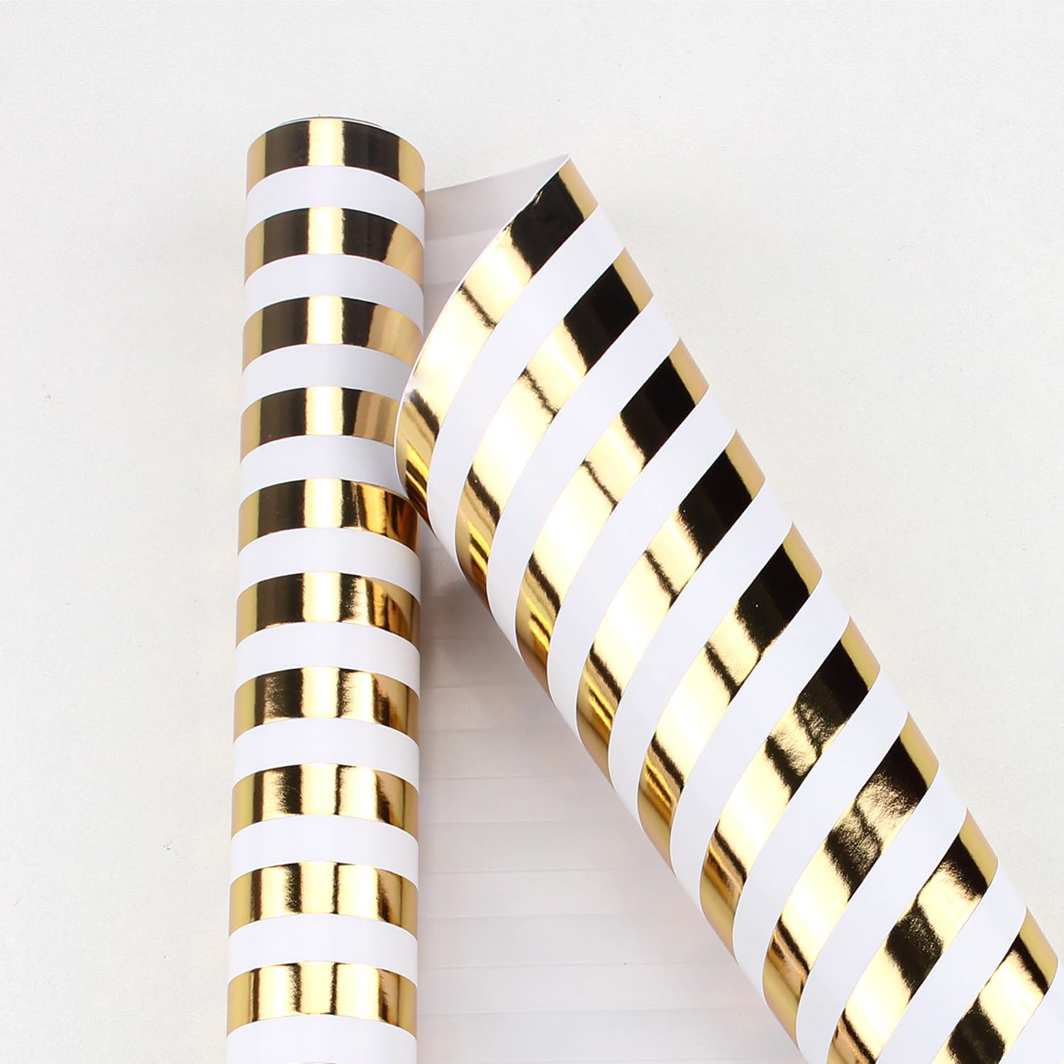 Birthday Wrapping Paper Roll, Birthday Gift Wrapping Paper Paper Roll,3 Rolls Happy Birthday Polka Dots Stripes Design for Birthday, Holiday, Party, Wedding by H HOME-MART (Gold Foil) image number 4