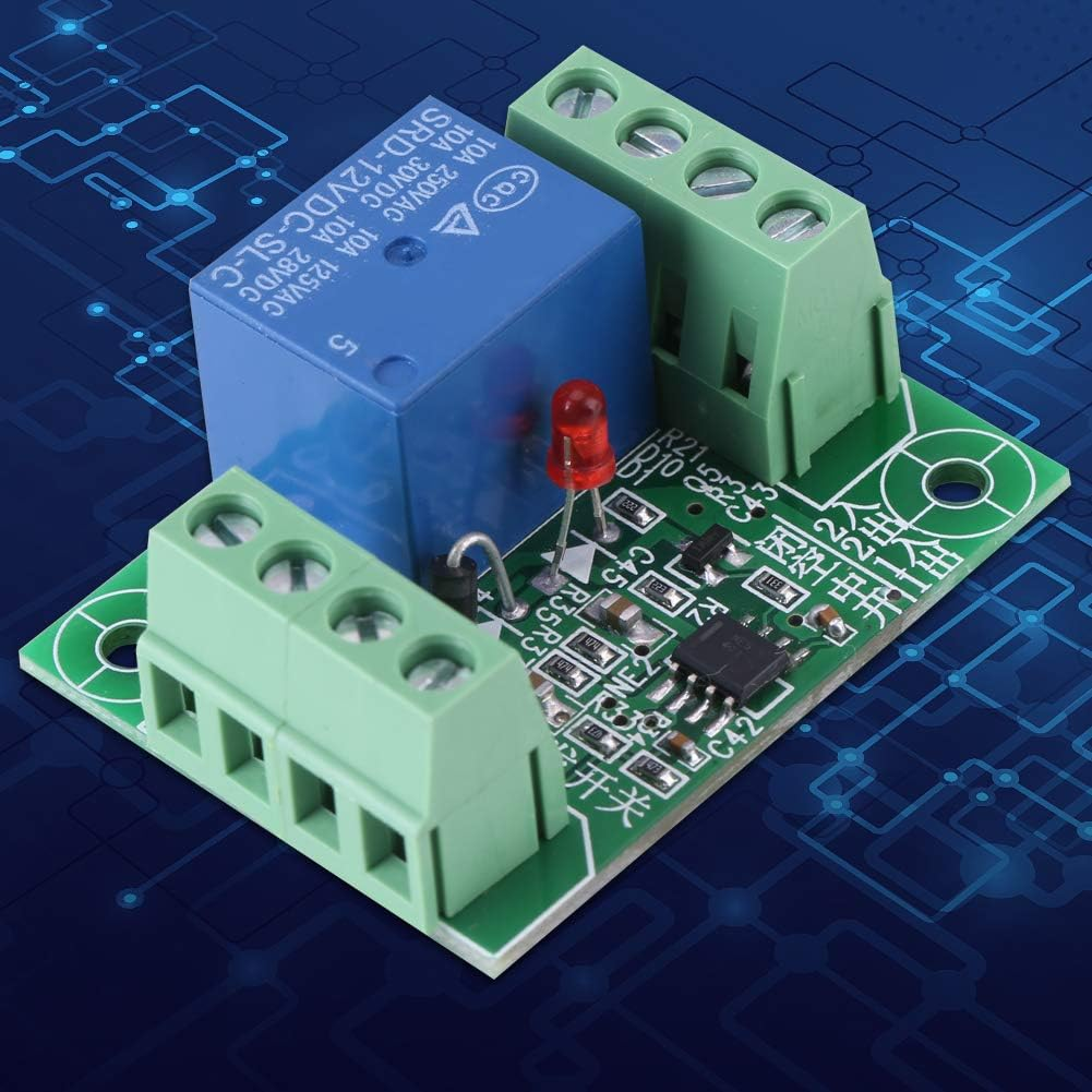 DC12V Single Channel Bistable Relay Control Module with Trigger Switch, 10A Load Capacity, 1.5X3.5X4.5Cm image number 6