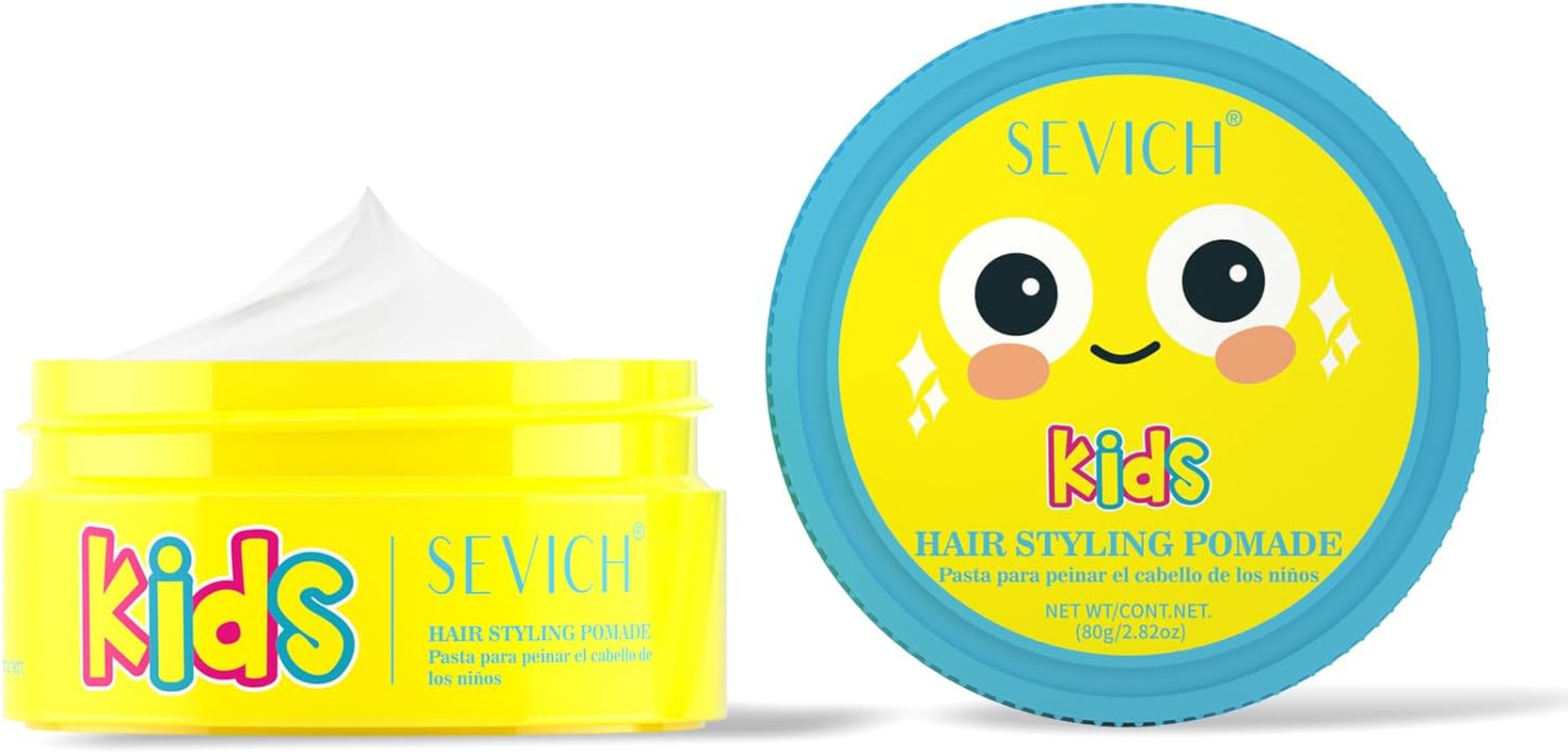 SEVICH Kids Hair Styling Pomade, Toddler Styling Clay - Gentle Gel for Sensitive Scalp, Water-Soluble & Long-Lasting Hold, Tames Unruly Hair, Plant-Based Ingredients for Boys Girls,80G image number 7