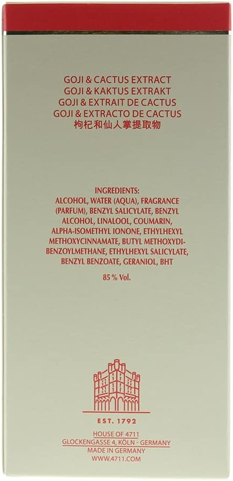 Muelhens 4711 Aqua Goji and Cactus Extract Eau De Cologne for Women 100 Ml image number 6