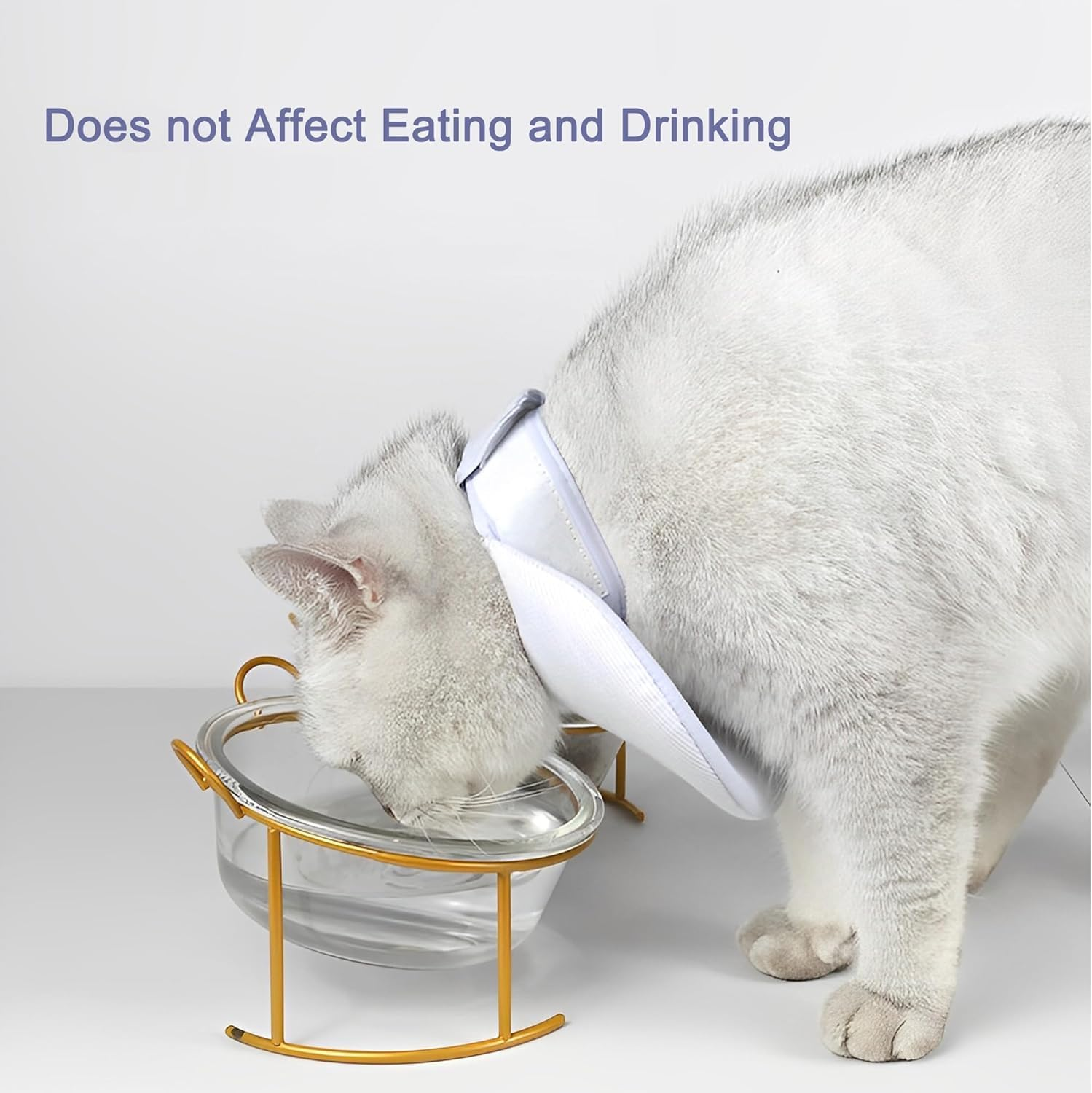 Cat Recovery Collar Soft,Cat Cone Collar Alternative,Neck Cone for Cat After, Collar for Cat Kitten Puppies (Blue, M)