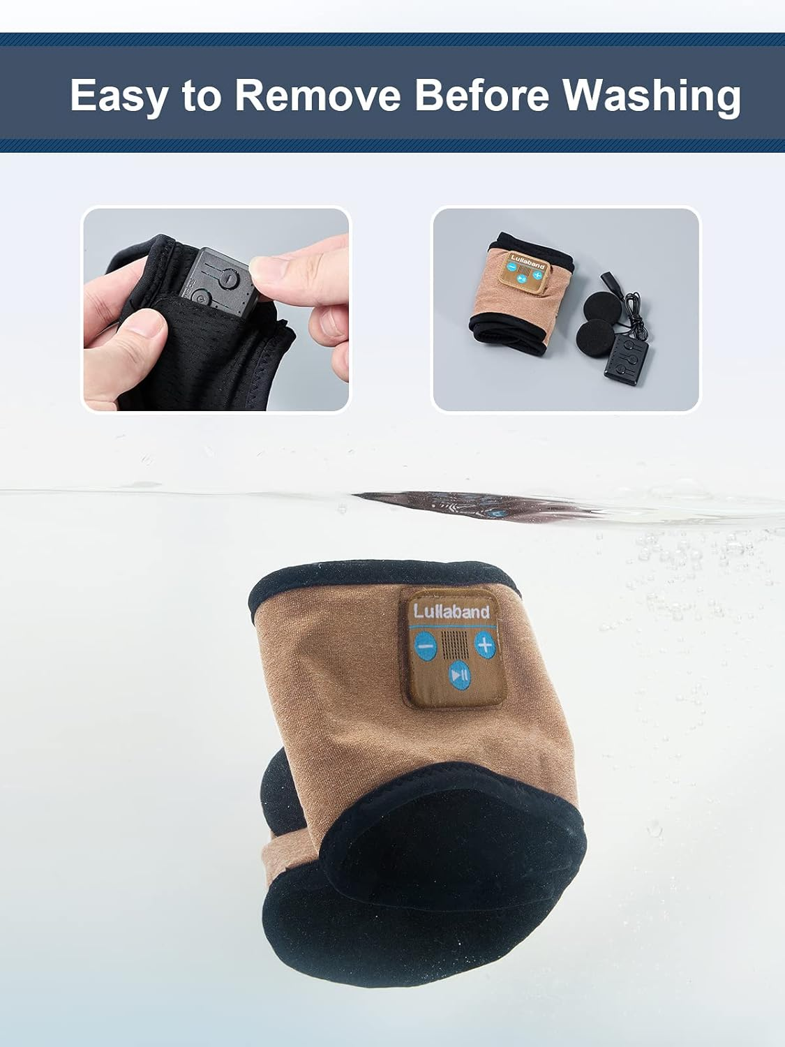 Sleep Headphones Bluetooth Headband - Wireless Music Sleeping Mask Earphones for Side Sleepers with HD Stereo Speaker Tech Gadgets Gifts for Travel Workout Sports Meditation Yoga Housework image number 3