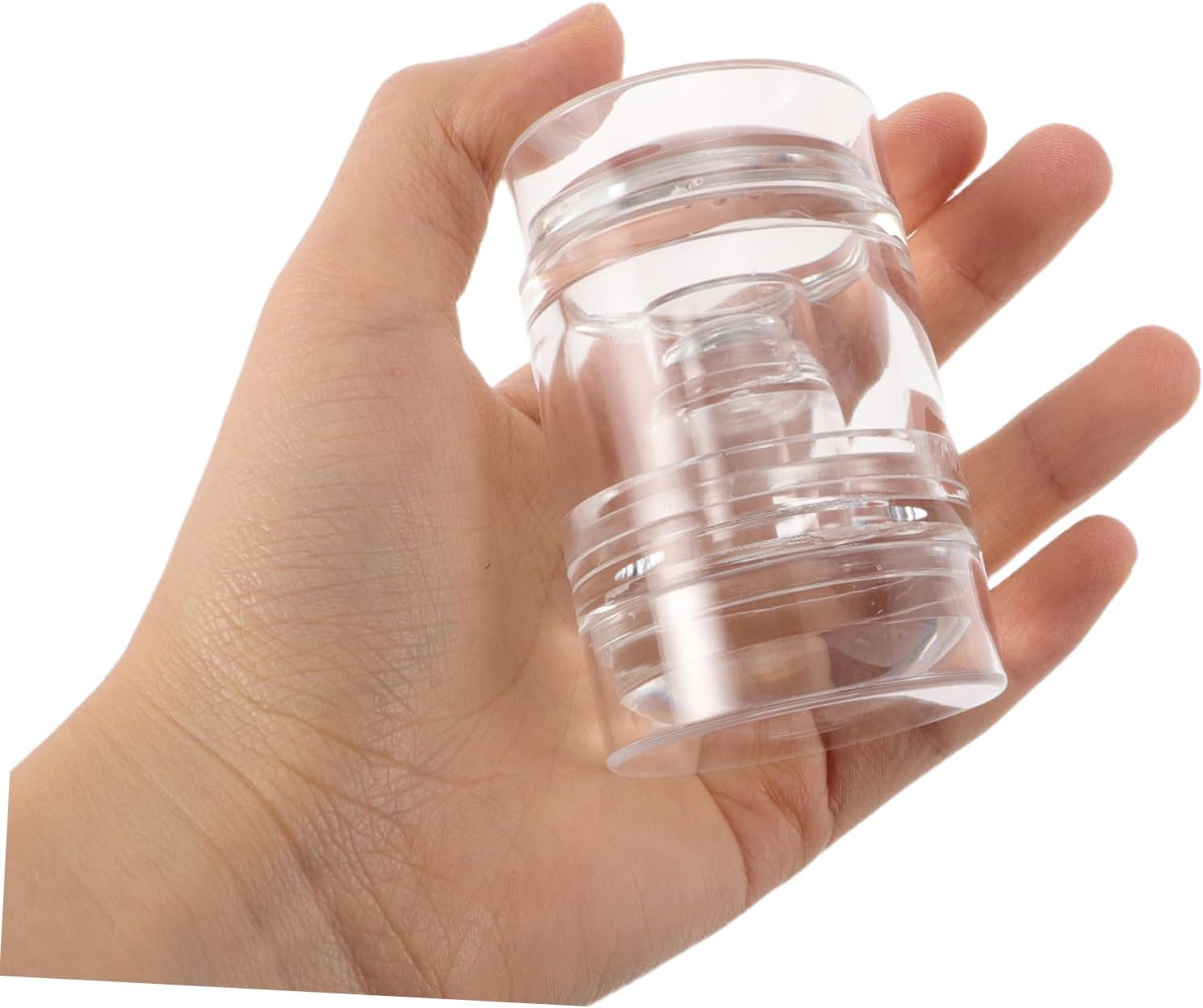 MOTHNUR 2Pcs French Nail Stamper Transparent Silicone Jelly Stamping Tool for Precise DIY Manicure Nail Art Stamps Clear Flexible Silicone for Home Salon Use image number 1