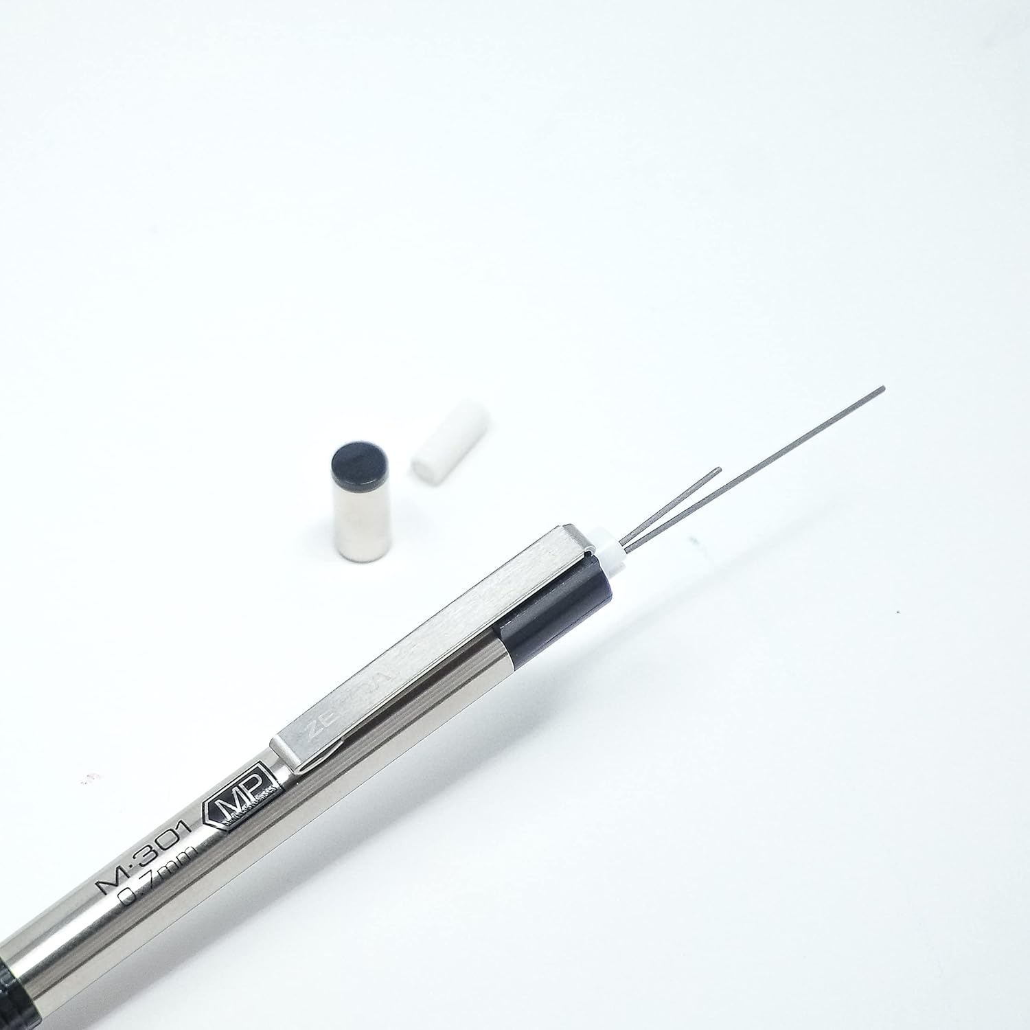 Zebra Pen M-301 Mechanical Pencil, Stainless Steel Barrel, Fine Point, 0.5Mm, Blue Grip, 12-Pack - 2 Count (Pack Of 1), Mechanical Pencil, Black image number 3