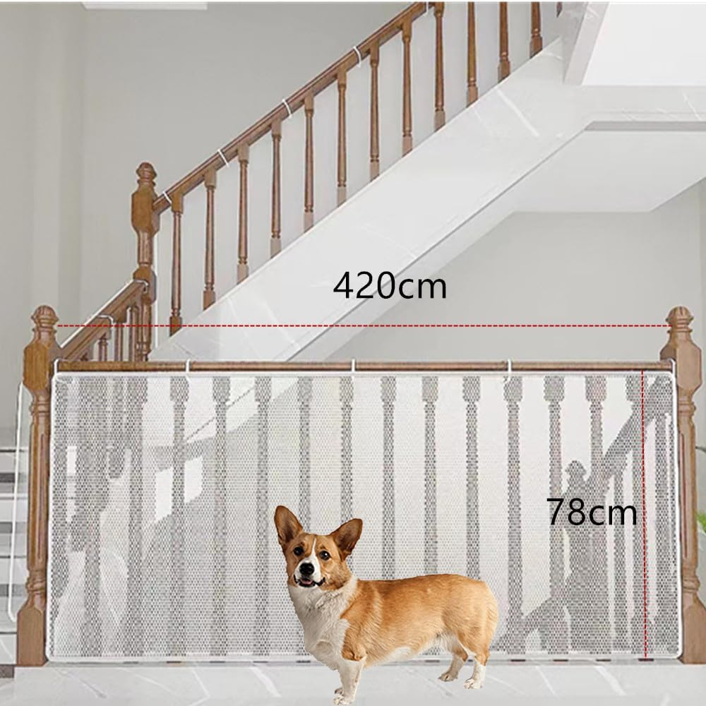 Banister Guard for Baby Stair Railing Safety Mesh Baby Gate for Stairs,Safety Net,Stair Protective Net Children,Railing Safety Net,Childproof Banister Guard,Essential for Kids and Pet Protection image number 3