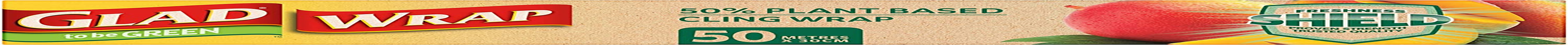 Glad to Be Green 50% Plant Based Cling Wrap, 50 Metre Clear Food Wrap, 50M X 30Cm, 1 Count image number 5