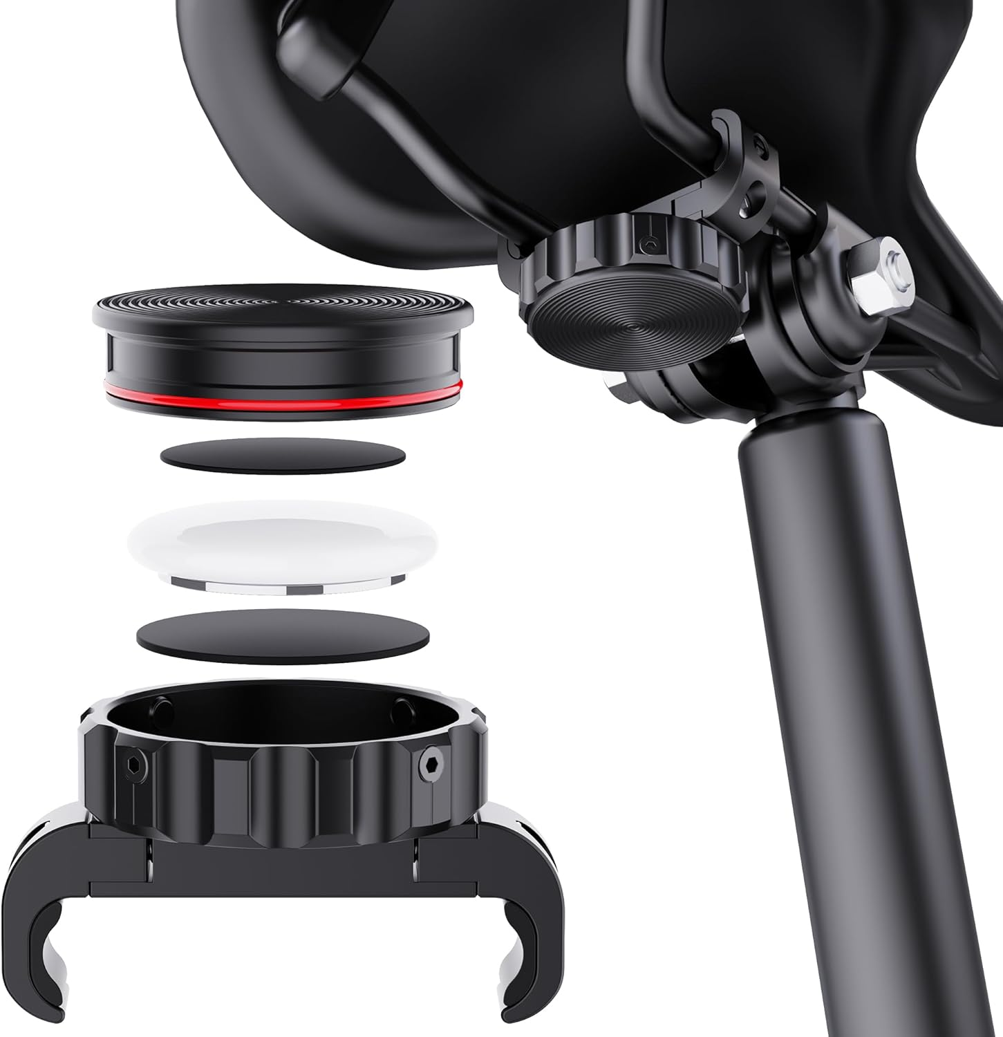 DLENP Bike Mount for Airtag, Airtag Bike Holder Hidden on Saddle Anti-Theft GPS Tracker Accessory Compatible with Mountain Bikes, Road Bikes image number 6