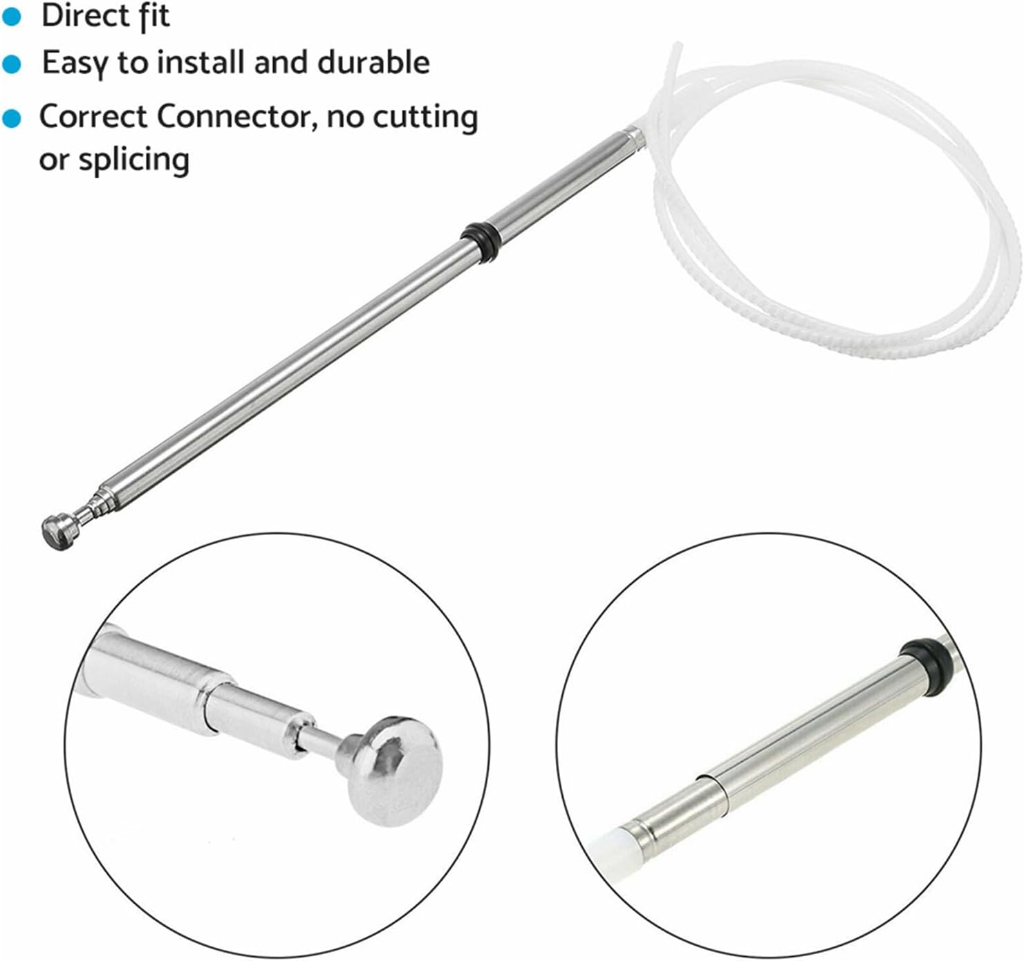 MAX Cool Power Radio Antenna Aerial Mast Rope Compatible with Toyota Landcruiser 100 105 Series image number 4