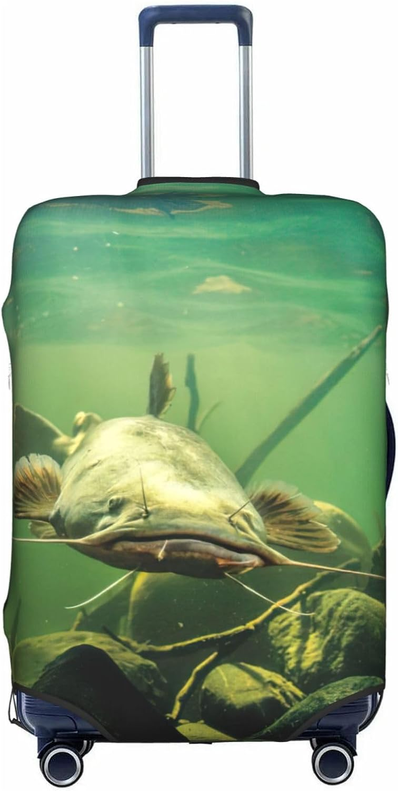 Odddot Underwater Catfish Print Travel Luggage Cover,Suitcase Protector Cover, Washable Baggage Covers,For 18-32 Inch Luggage, Underwater Catfish, Large image number 6