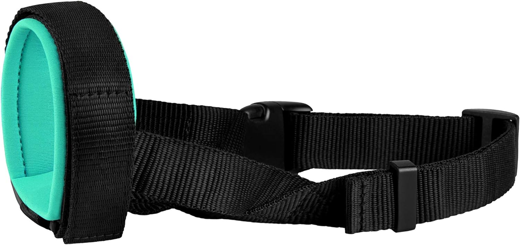 BRONZEDOG Soft Padded Nylon Dog Muzzle Adjustable Neoprene Comfort Bitting Chewing Pet Muzzles for Small Medium Large Dogs Puppy (Mint Green, Medium) image number 5