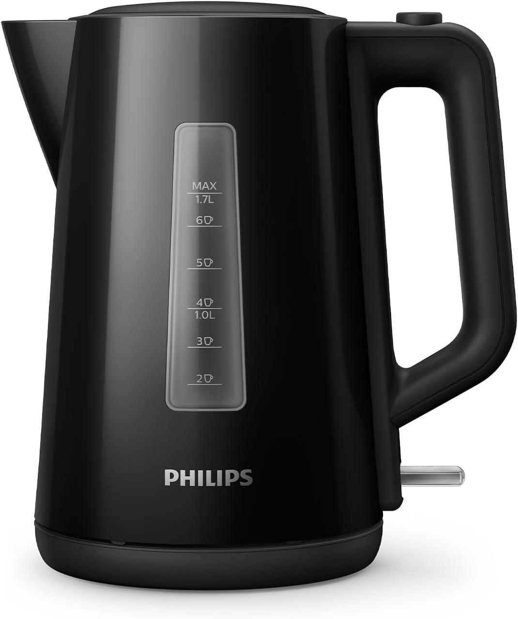 Philips Kettle - 1.7 L Capacity with Control Indicator, Pirouette Base, Black (HD9318/20)
