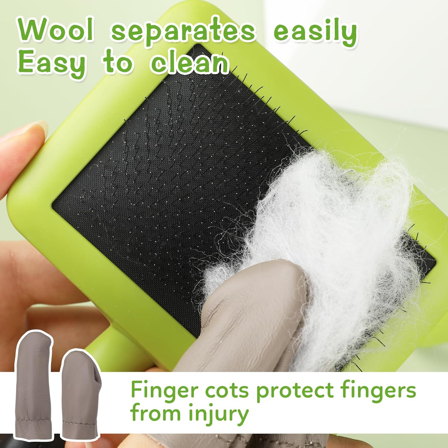 2Pcs Wool Carders, Hand Carders Wool Needle Felting Brush, Needle Felting Tools, Slicker Brush for Cat, Dogs, Wool Carders Brush for Spinning Craft Needle Felting Project or Pets image number 4