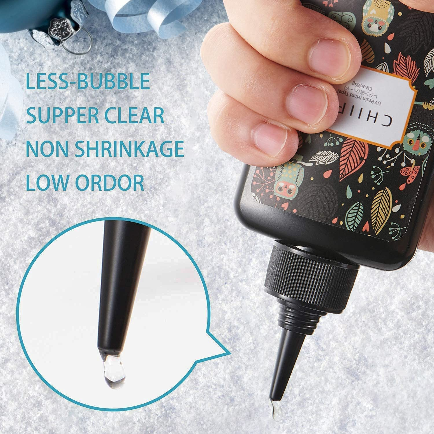 SANAAA UV Resin Kit with Light Jewelry Resin Clear Hard Type 100G Start Kit Transparent UV Solar Curing Resin for DIY Earring Pendant Jewelry Making