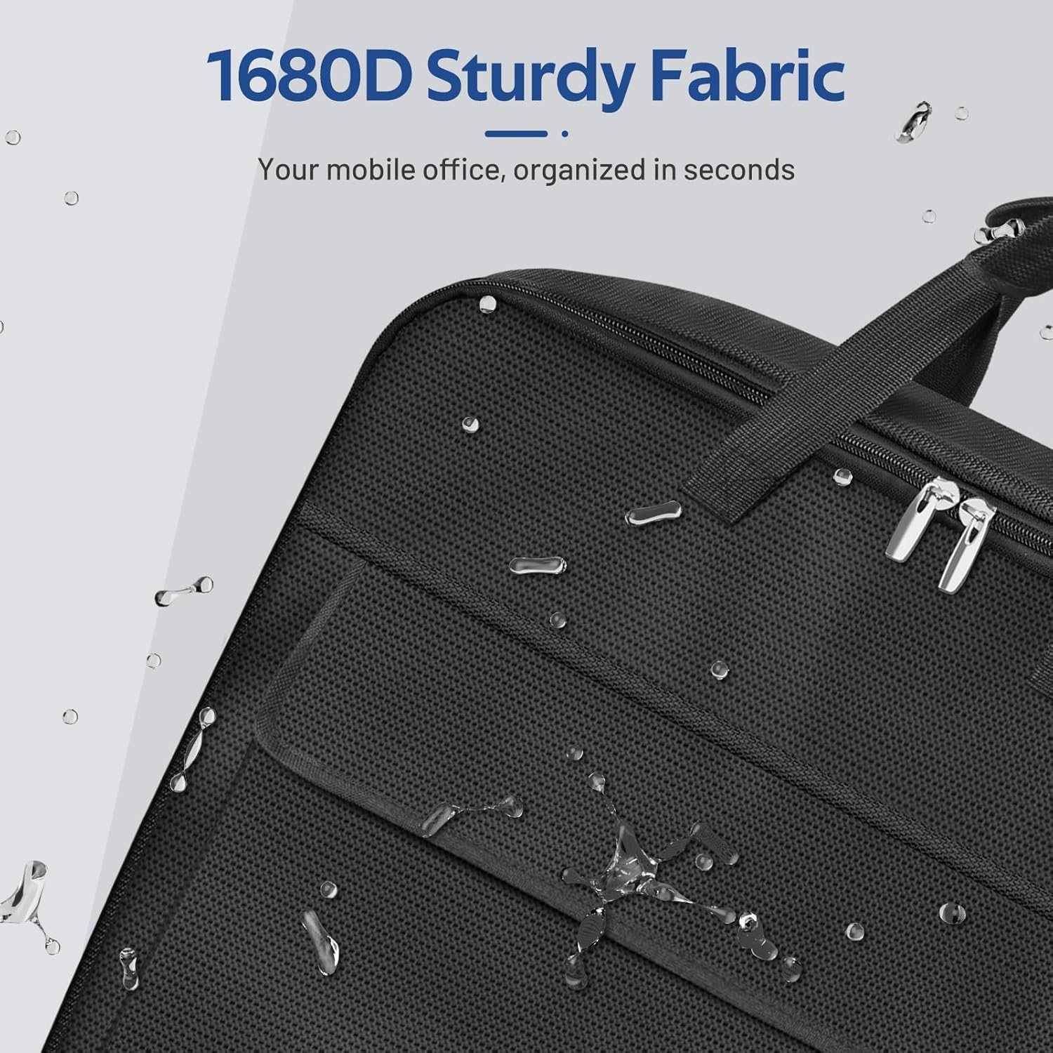 MISSLO Carry on Garment Bags for Travel with Shoe Compartment 42'' Suit Travel Bags for Men Heavy Duty Fabric Luggage Hanging Bag for Clothes Suit Carrier with Shoulder Strap for Business Trips, Black image number 2