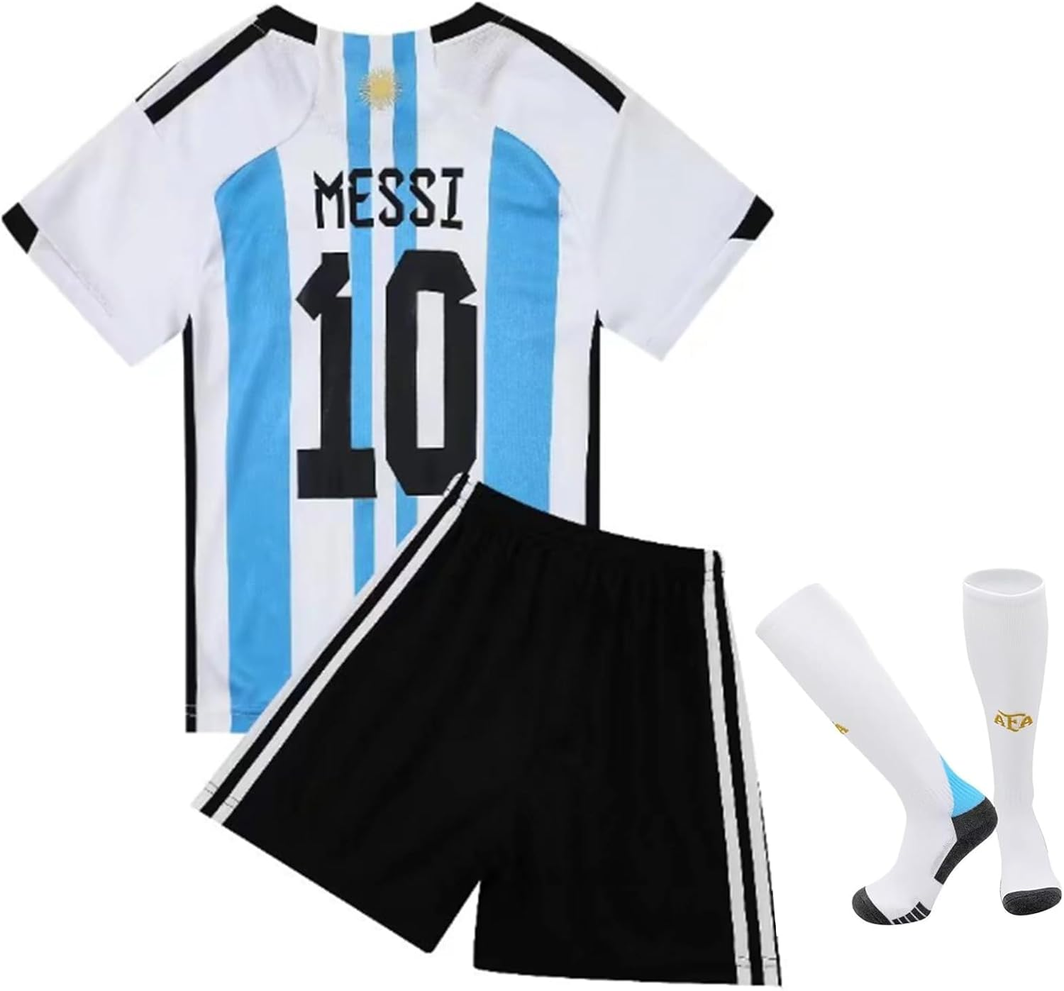 Soccer Jersey Kids,Soccer Jersey for Youth, Football Sportswear Uniforms Suit with Socks, Fans Gift T-Shirt，Messi Club Unisex Jersey (Big & Tall, Pink, 11-13 Years)