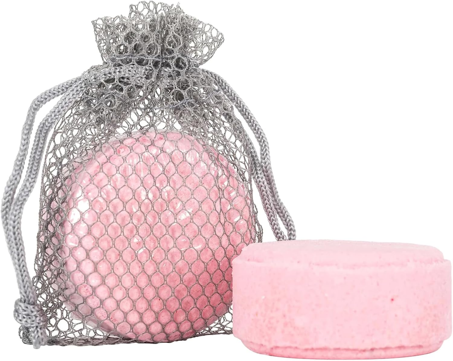 Cait + Co Aromatherapy Essential Oil Infused Shower Steamer with Mesh Bag, Honeysuckle and Gardenia Scent, Pearl - Pack of 2 image number 3