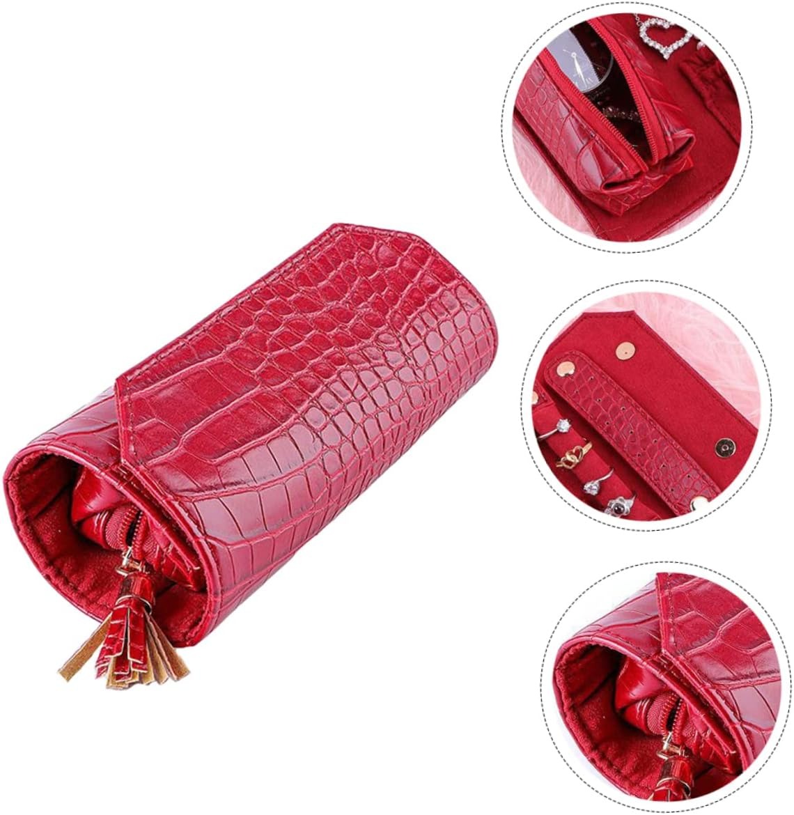 SAFIGLE 3Pcs Portable Jewelry Storage Case Organizer for Jewelry Useful Travel Box Container Case for Ring Travel Box image number 4